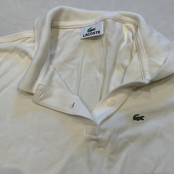 Lacoste Polo cream collar, short sleeves, perfect condition - Picture 2 of 2